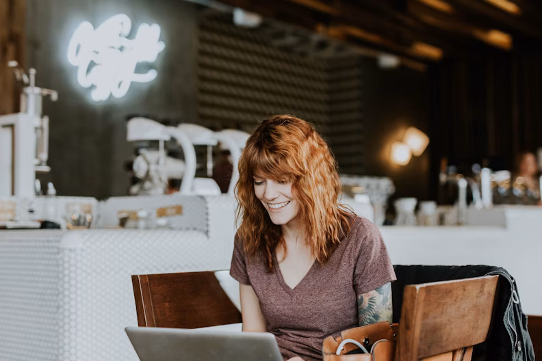 Person working on laptop